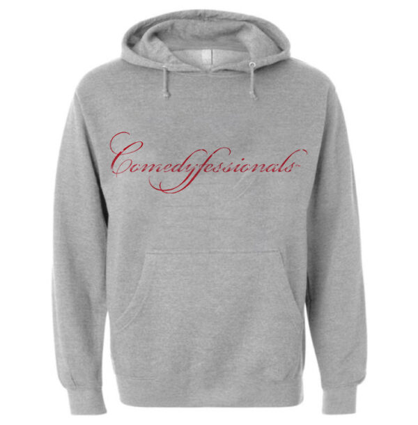 Comedyfessionals Collection Hoodie Sweatshirt In Gray With Our Signature Logo