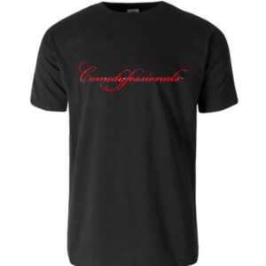 Comedyfessionals Logo Branded Tee Shirt Black Short Sleeve